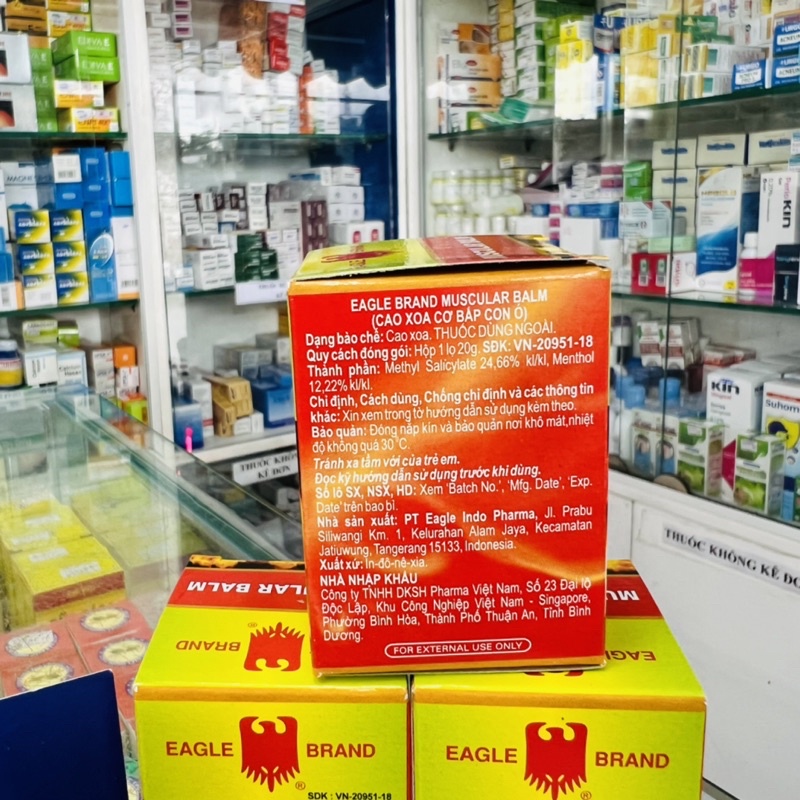 ✅ [Chính Hãng] Cao xoa bóp cơ bắp con ó 20 gram ( Eagle brand )