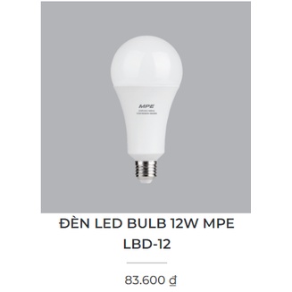ĐÈN LED MPE  3w 5w 7w 9w 12w 15w
