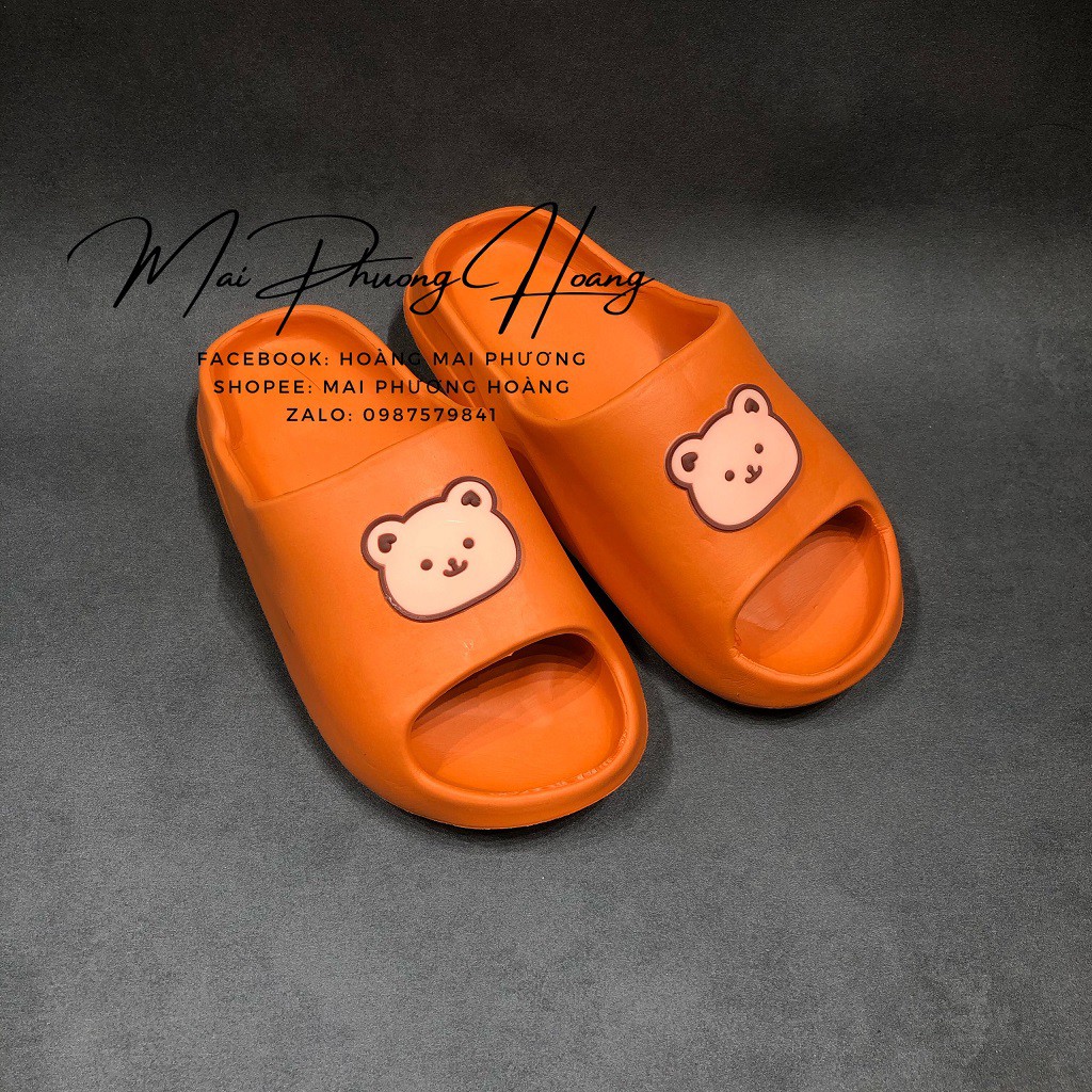 Dép bánh mì Gấu cute siêu nhẹ chống trượt hottrend 2021. M01