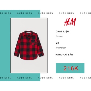 Áo sơ mi Flannel dài tay ca rô cho bé - H&M chính hãng