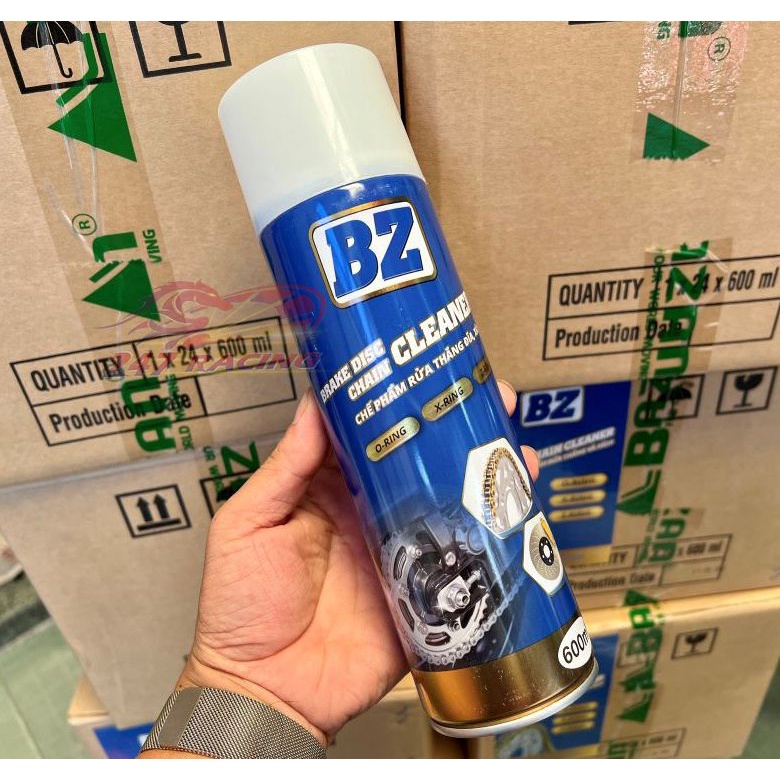 Xịt rửa sên, vệ sinh sên xích xe máy BZ Chain Cleaner 600ml chai Lớn Siêu Rẻ
