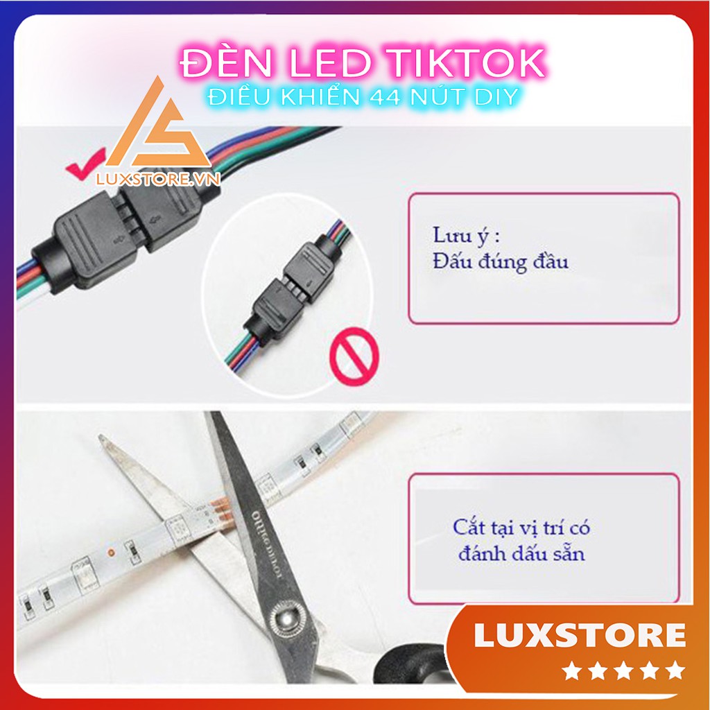 ĐÈN LED TIKTOK, ĐÈN LED TRANG TRÍ CUỘN 5M RGB DÁN TƯỜNG TRANG TRÍ DECOR PHÒNG NGỦ, BACKGROUND QUAY VIDEO TIKTOK LUXSTORE