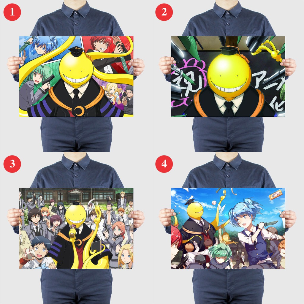 Tấm Poster Áp Phích A3 Anime Lớp Học Ám Sát - Assassination Classroom -Ansatsu Kyoshitsu By AnimeX