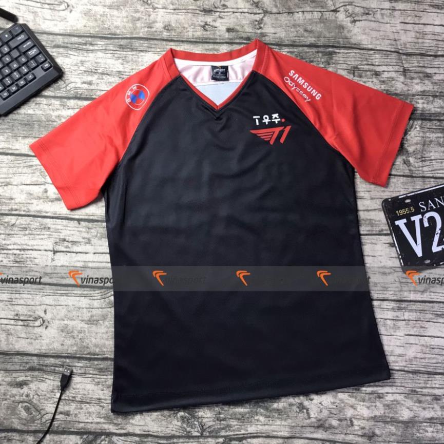 VSP6 - Áo thun game thi đấu Esports SKT T1 2022 đen đỏ !
