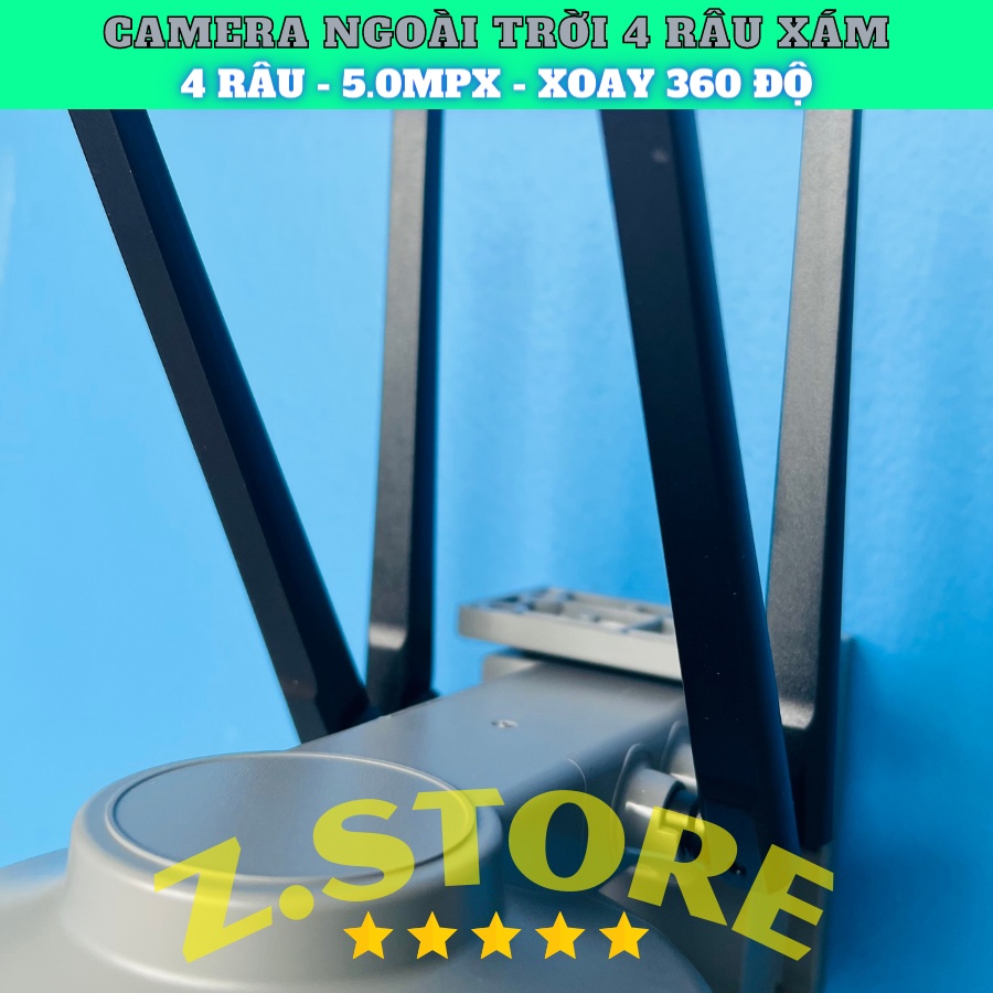 Camera Yoosee PTZ 5.0 MPX 15 led - Gray, đàm thoại 2 chiều, chống nước, hàng chính hãng camera wifi ptz 4 râu xám