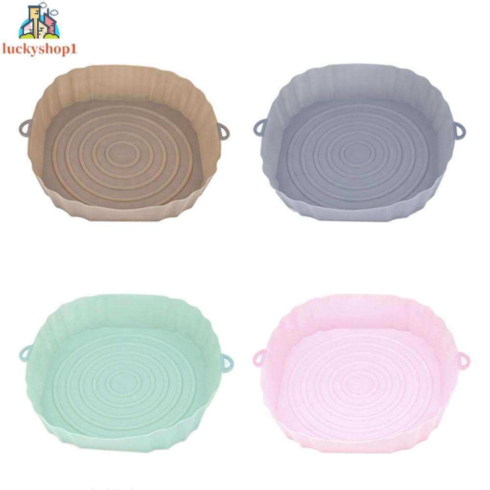 Mới không dính Silicone Oil Air Fried Pan Silicone Baking Pan Không khí Fried Pan Khay tái sử dụng Silicone Baking Pan