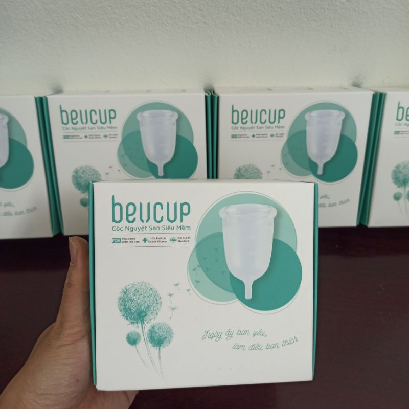 [ Chính hãng ] Cốc nguyệt san Beucup - Tặng kèm cốc tiệt trùng , dung dịch vệ sinh cốc Beumate và hướng dẫn sử dụng