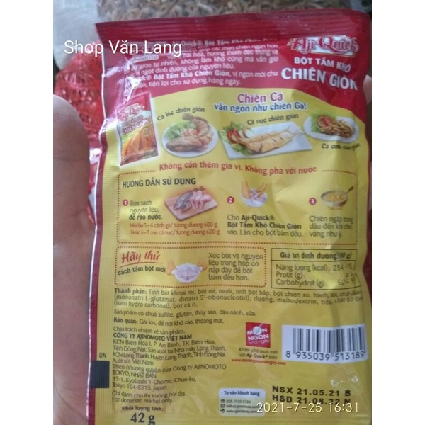 Bột tẩm khô chiên giòn Aji Quick gói 42g