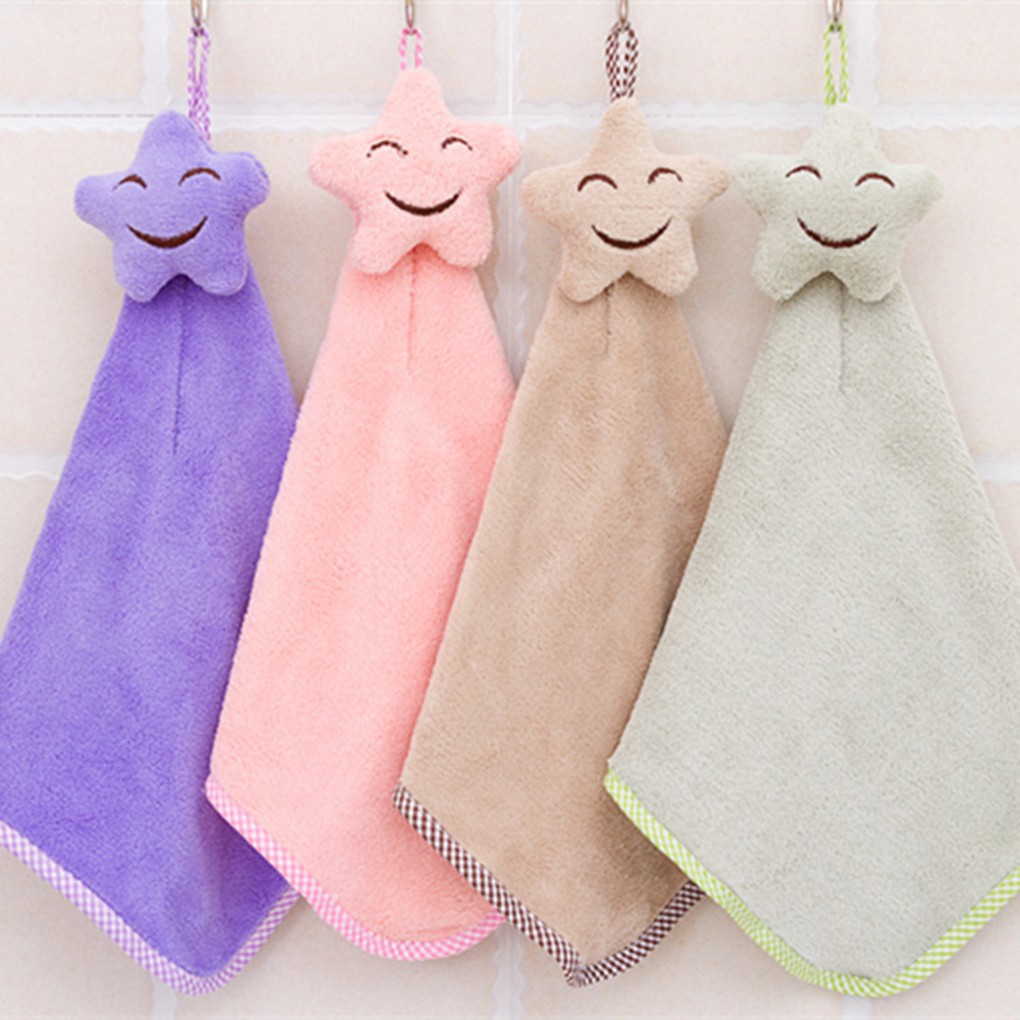 Khăn treo tường trang trí hình mặt cười dễ thương ngộ nghĩnh