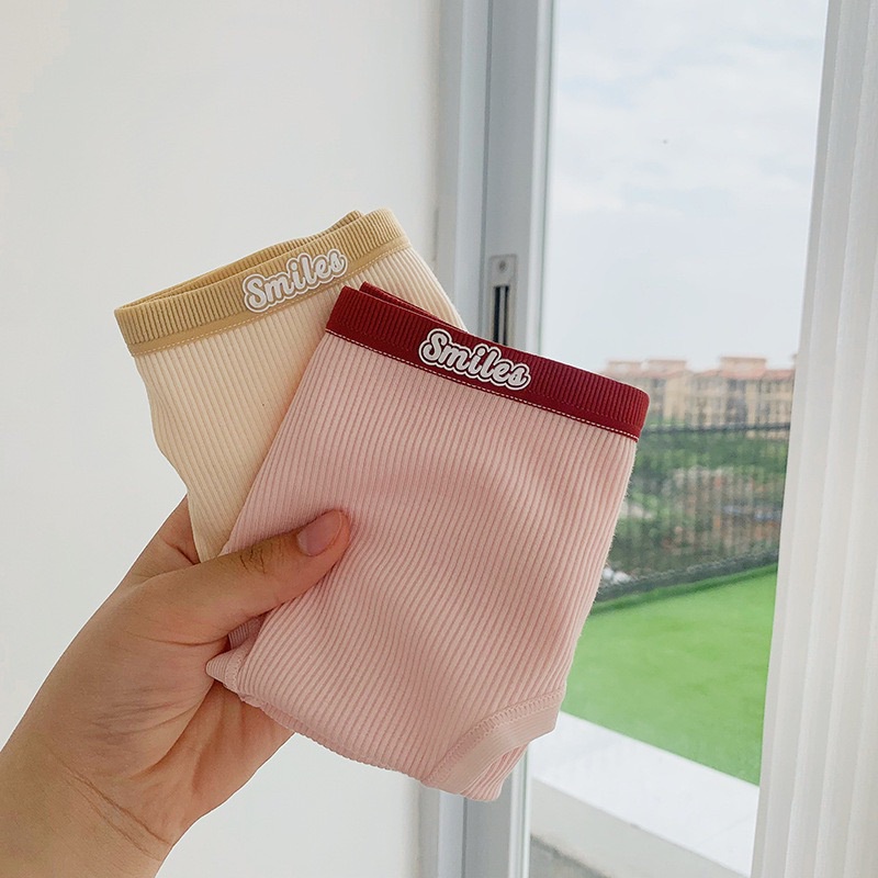 Quần Lót nữ Cotton Hai Màu Sắc Không Đường May Kháng Khuẩn Thoáng Khí Thoải Mái Không Đường May Phong Cách Nhật Bản Cho Nữ
