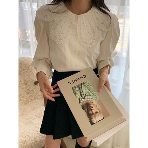 Áo Sơ Mi Tay Phồng Dáng Rộng Thời Trang retro Hàn Quốc