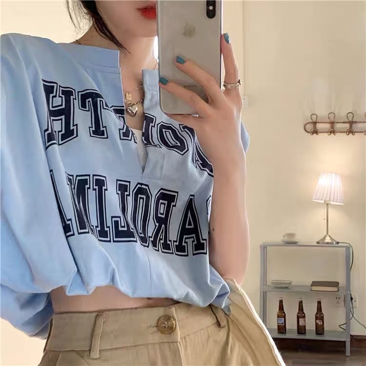 Áo Thun Không Tay Cổ Chữ V Giả Hai Lớp Cá Tính Dành Cho Nữ