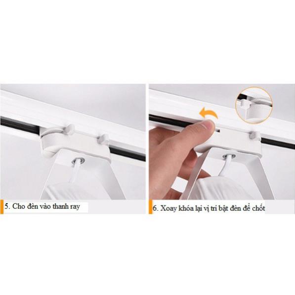 Đèn rọi ray mắt trâu 24w, đèn trang trí giá tốt.