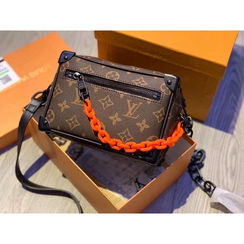 Túi Lv nam nữ trunk xích cam fullbox size 18