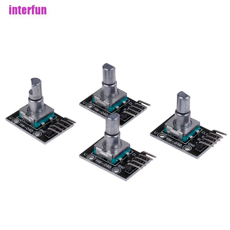 [Interfun1] 4Pcs Rotary Encoder Module Brick Sensor Development For Arduino Ky-040 [Fun]