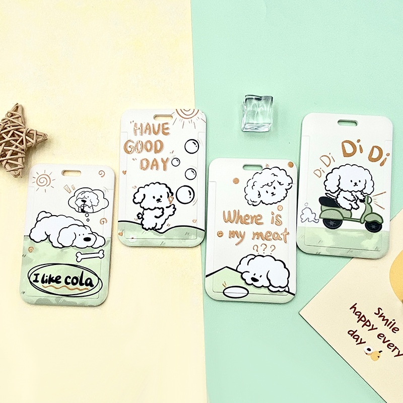 Ốp Điện Thoại Họa Tiết Hoạt Hình Dễ Thương Có Dây Đeo Và Ngăn Đựng Thẻ Cho Học Sinh