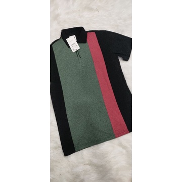 Áo tay ngắn có cổ thun cá sấu