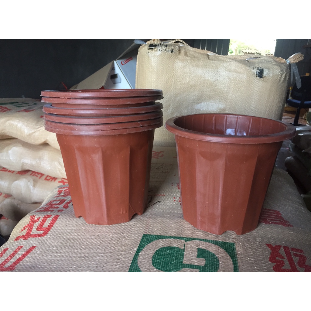 15 CHẬU NHỰA TRỒNG CÂY MÃ #E250 (BẠT PHỦ ĐẤT CHỐNG CỎ MỌC, BẦU KHAY TÚI ƯƠM...)