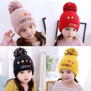 Mũ len trẻ em lovely đáng yêu cho bé gái