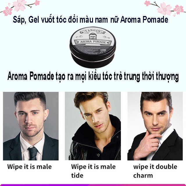 Gel, Sáp vuốt tóc tạo kiểu giữ nếp nam nữ Aroma Pomade