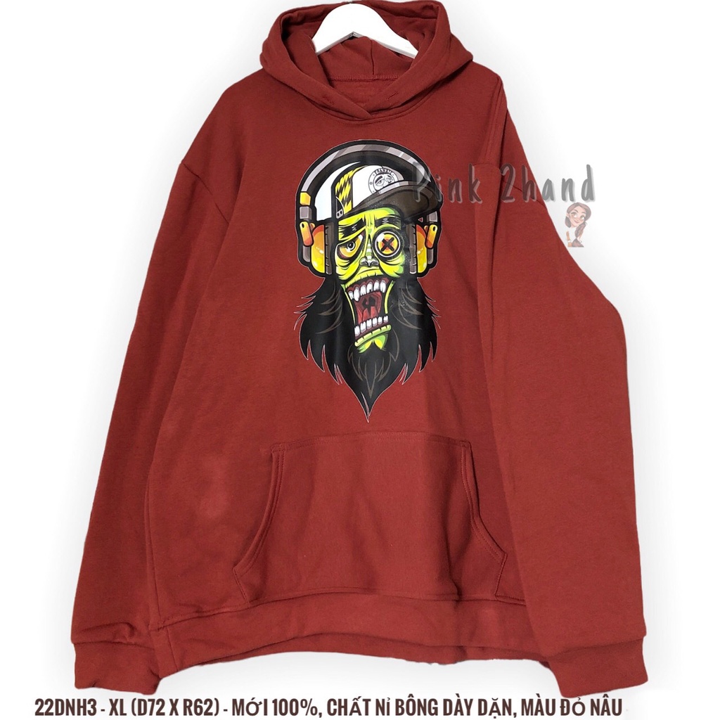 Áo Hoodie nữ, nam 2hand, chất dày, size XL/XXL - 080422