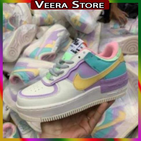 Giày thể thao AF1 7 màu, Giày air Force 1 Sadow nữ cực chất và cá tính
