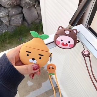 ốp airpods hình quả đào và ryan