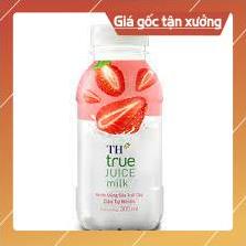 [ICLN9 giảm 5K cho đơn hàng 50k]  Chai Nước Uống Sữa Trái Cây Dâu/Cam TH True Juice Milk Chai 300ml