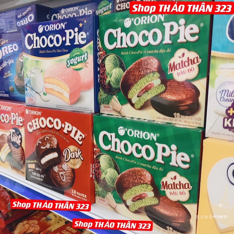 Bánh ChocoPie Matcha Đậu Đỏ (12 gói) 360g