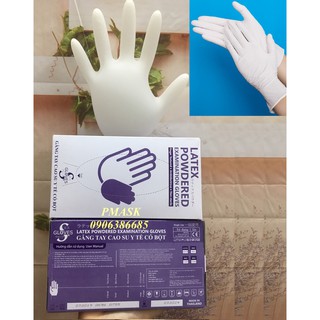 Găng tay Y tế có bột 100 cái/ hộp POWDERED LATEX VGLOVE