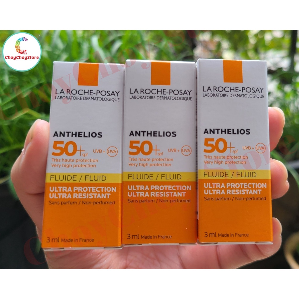 [SAMPLE 3ML HSD 8/23] Kem chống nắng LA ROCHE POSAY Anthelios Fluid SPF 50+ 3 ml  dạng sữa lỏng nhẹ không nhờn rít