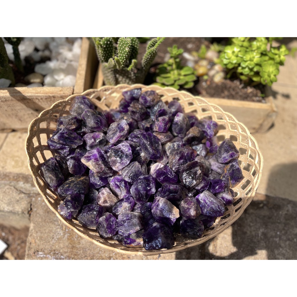 Thach Anh Tím thô - Raw Amethyst | Đá thanh tẩy, tarot, sưu tầm | CADA DECOR