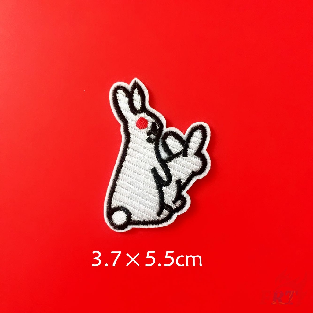 Miếng vá ủi thêu hình thương hiệu thời trang Fxxkich Rabbits FR2
