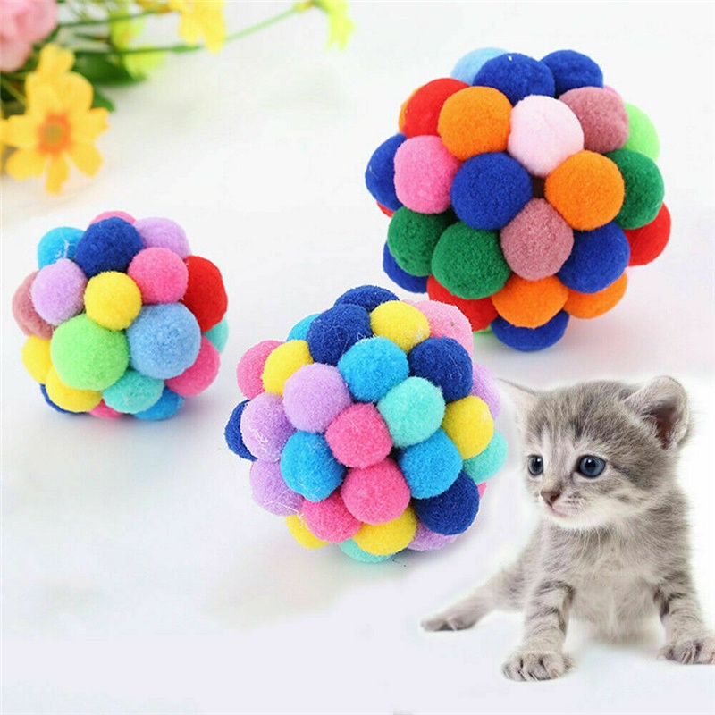Bóng Đồ Chơi Mềm Mại Nhiều Màu Sắc Tương Tác Với Thú Cưng