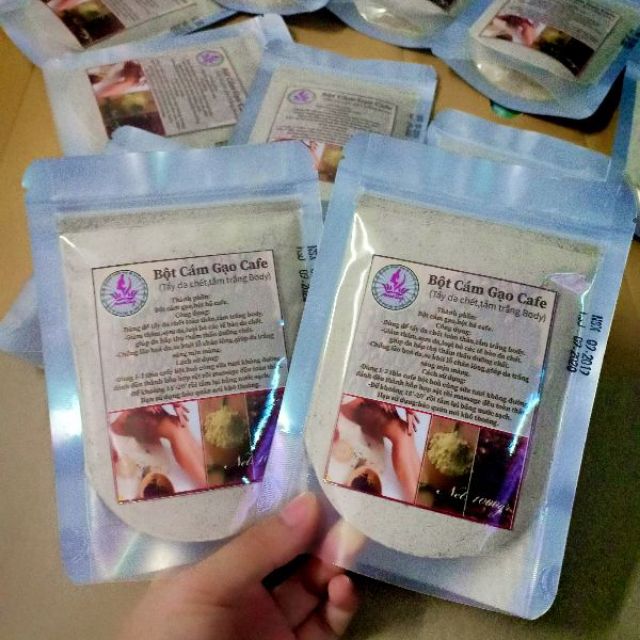 100g bột cám gạo cafe handmade tẩy da chết/tắm body