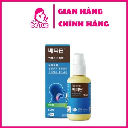 Xịt họng kháng khuẩn số 1 Hàn Quốc BetadineThroat Spray 50ml