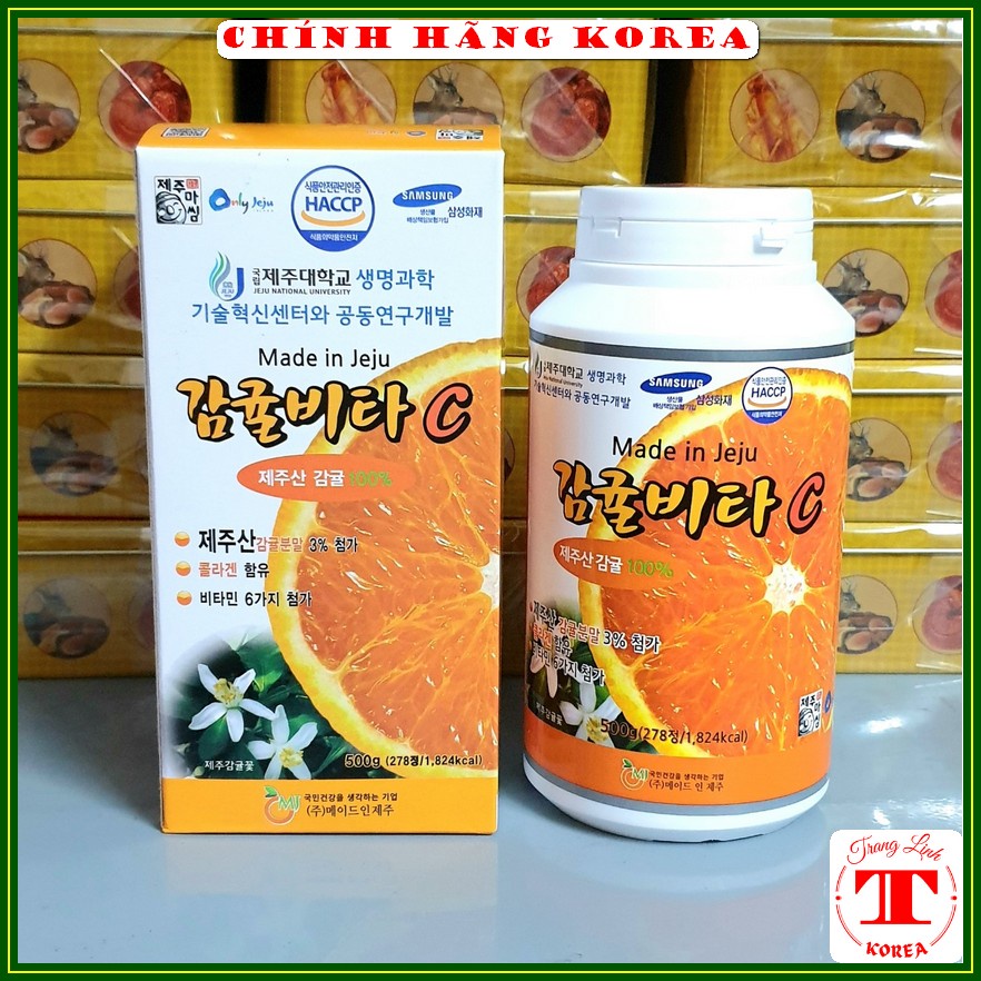 Kẹo Vitamin C Jeju hàn quốc, hộp 120g - Bổ sung Vitamin C cho bé - tranglinh