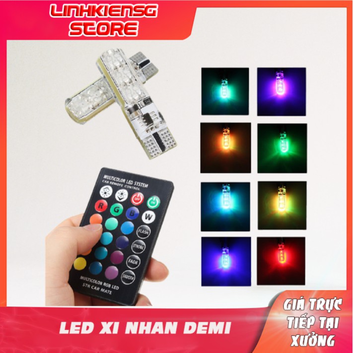 combo 2 ĐÈN LED xi nhan DEMI ĐỔI MẦU THEO REMOTE