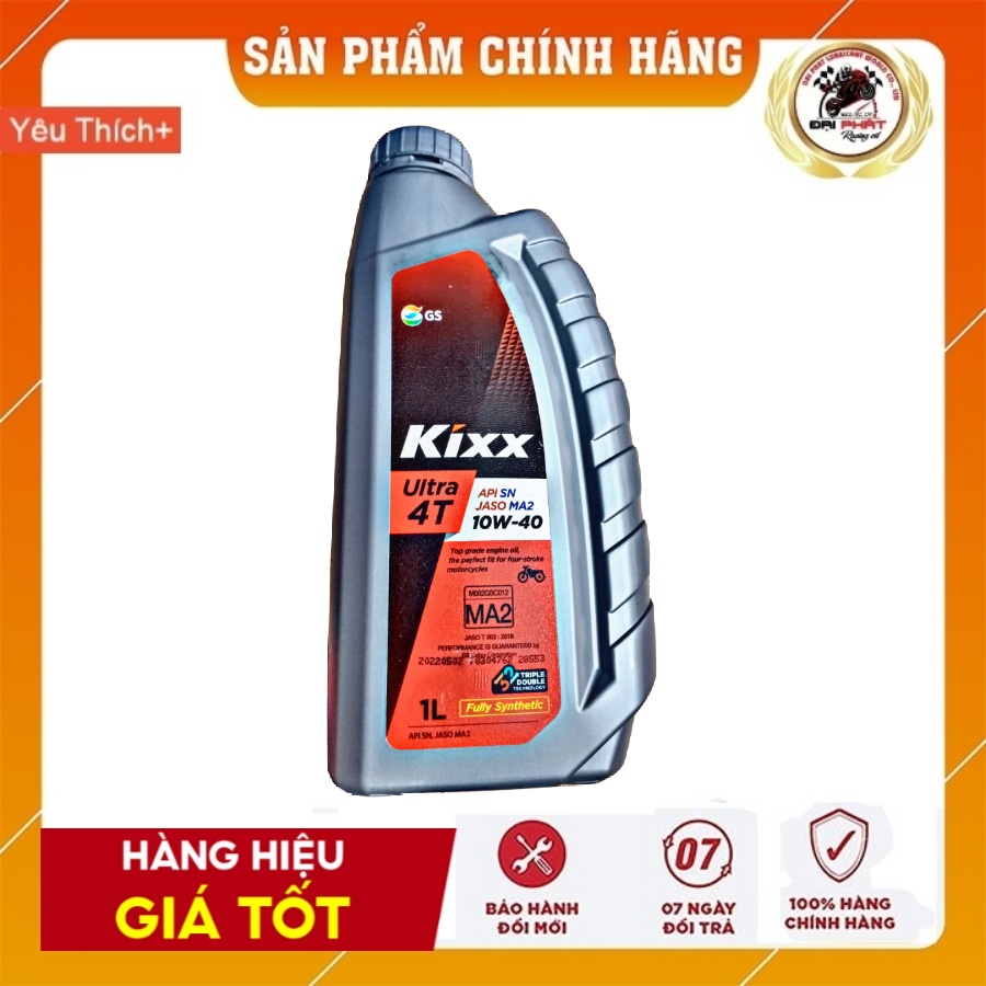 Nhớt Kixx 10W-40 Fully Synthentic tổng hợp hoàn toàn chai 1L nhập khẩu Hàn Quốc