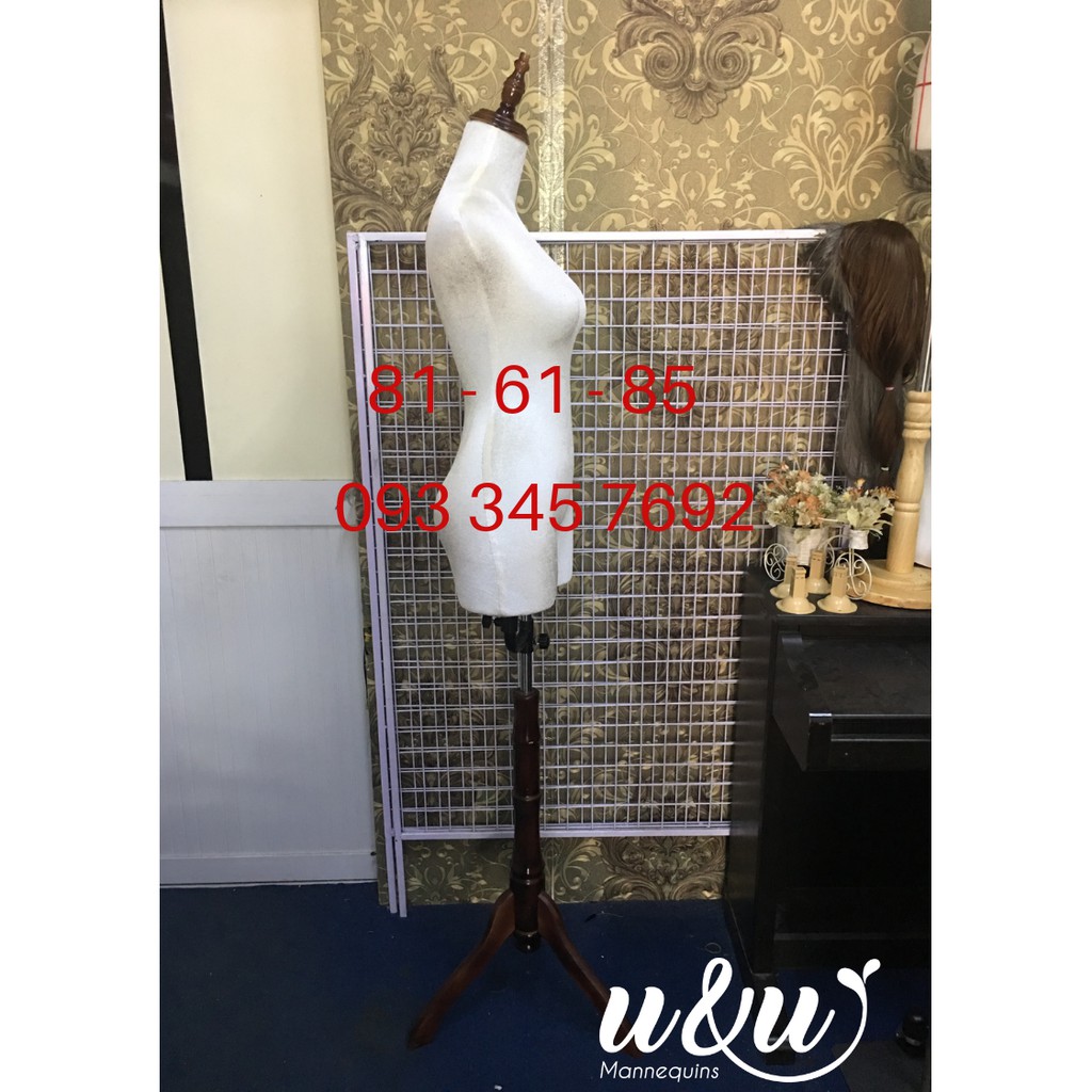 combo 2 Manocanh nhung nữ chân gỗ size S