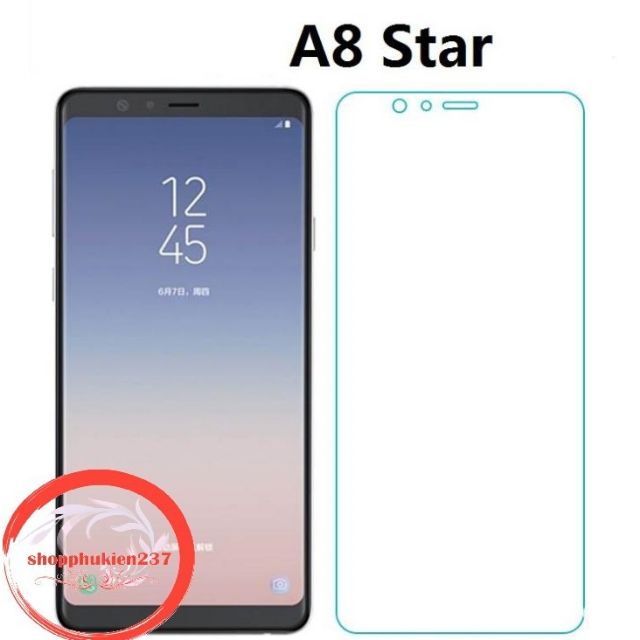Bộ 3 dán kính 9h cho Samsung A8 Star 2018