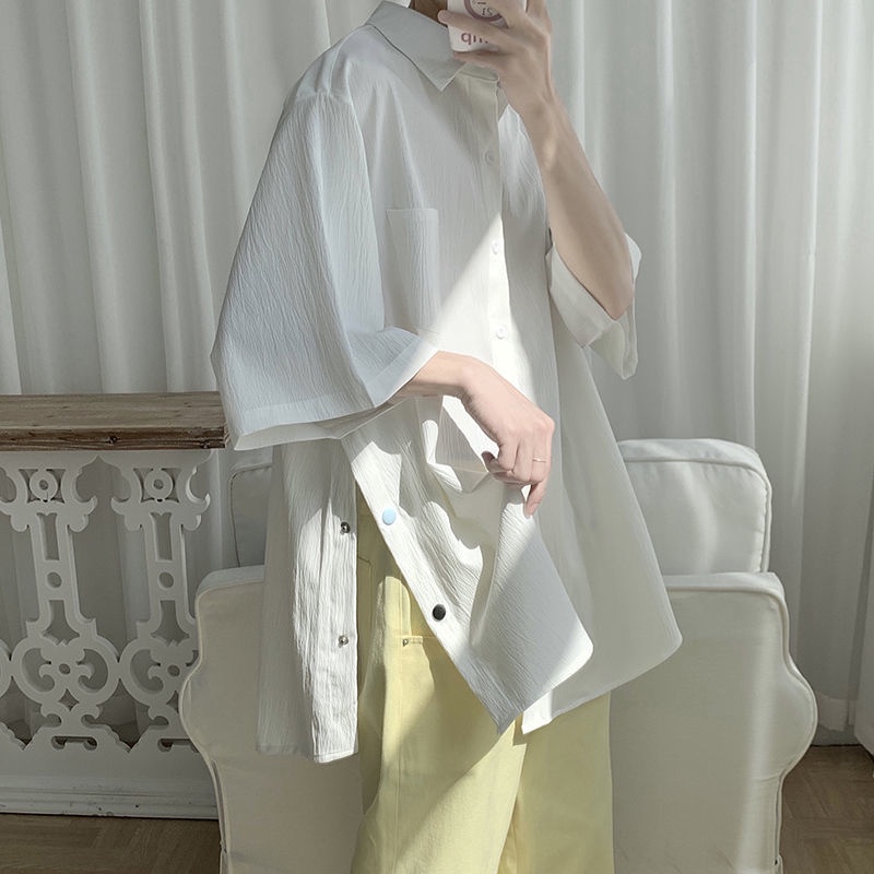 Áo Sơ Mi Ngắn Tay Thời Trang Nhật Bản Dành Cho Nam