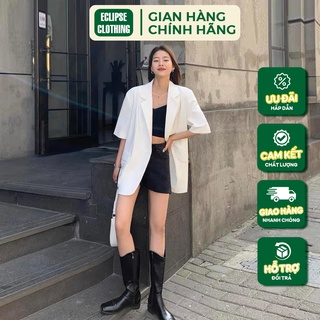 Vest Oversize Ngắn Tay Blazer Dáng Rộng Eclipse Clothing