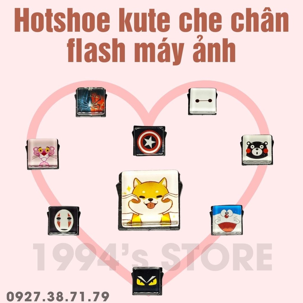 (CÓ SẴN) Hotshoe hình dễ thương che chân flash máy ảnh - Hotshoe cho máy ảnh - Nắp che chân đèn Flash máy ảnh