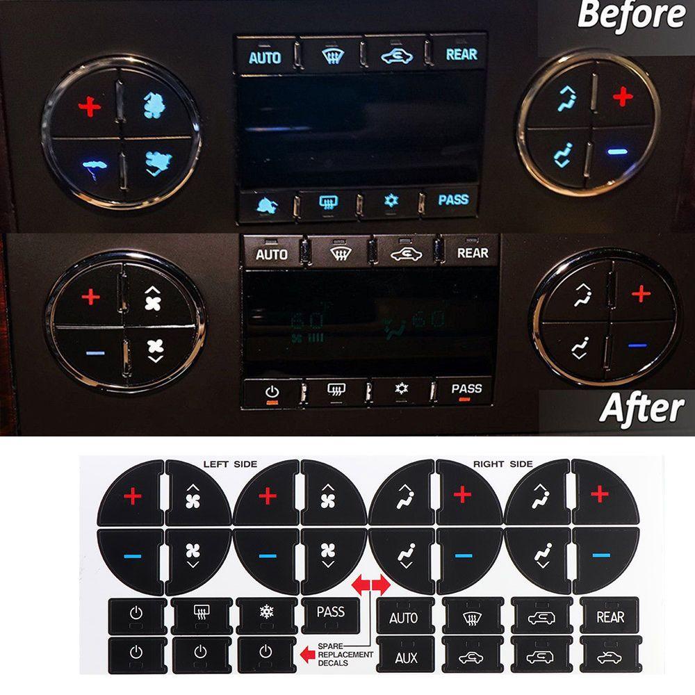 MAYSHOW Miếng Dán Nút Bấm Thay Thế Tiện Dụng Cho GM Tahoe Suburban Avalanche Silverado Yukon