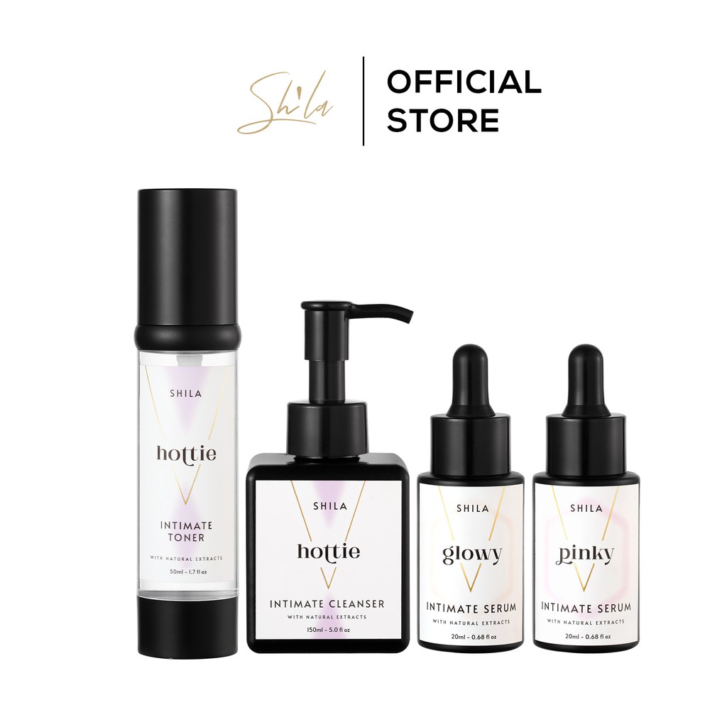 Bộ 4 chăm sóc vùng kín Shila (Shila Intimate Toner, Shila Intimate Cleanser, Shila Serum Pinky, Shila Serum Glowy)