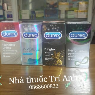 Combo 2 hộp to bao durex các  loại 12 chiếc- hàng chuẩn
