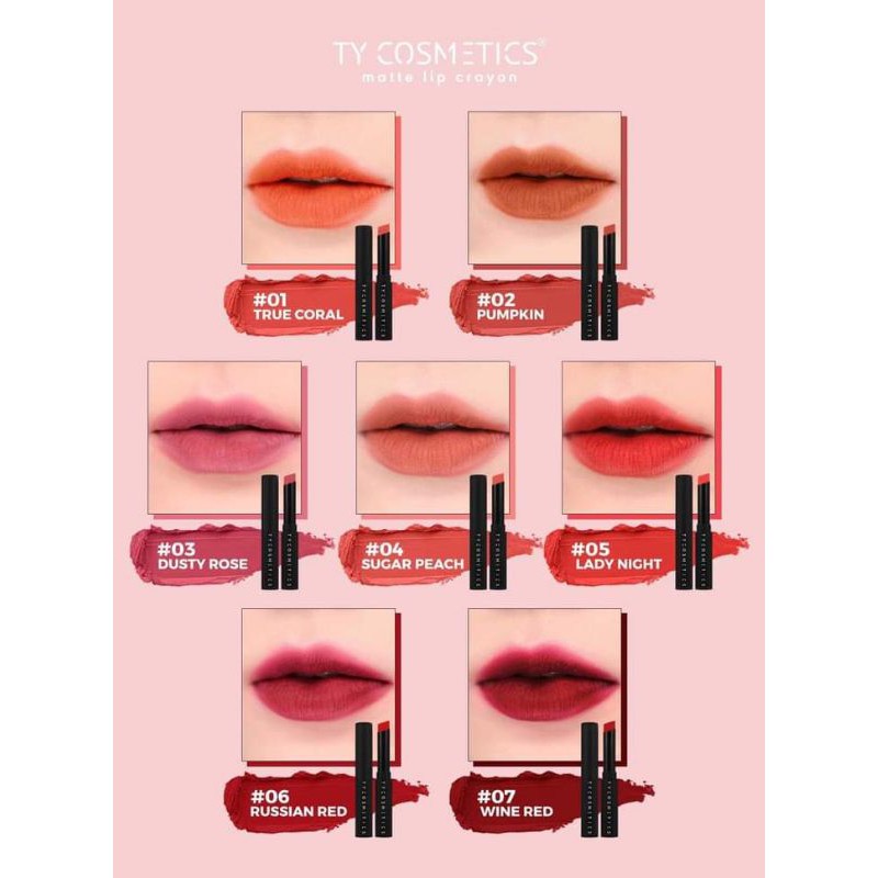 (Mua1tặng1)Son sáp ty ty cosmetics chính hãng không vỏ hộp