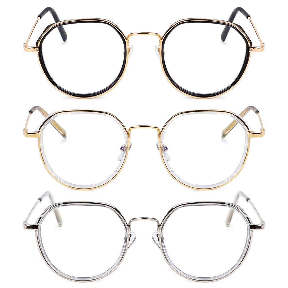 Mắt Kính Gọng Tròn Chống Bức Xạ Ánh Sáng Xanh Phong Cách Retro Thời Trang Unisex