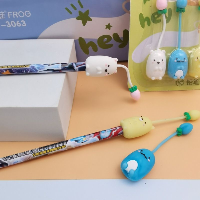 Nắp đậy bút chì Molang - Vỉ 3 cái